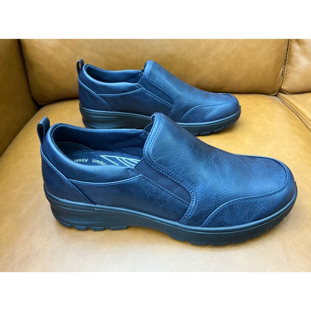 Easy Works Garland Clogs Womens 9W Navy Slip Resistant Work Shoes